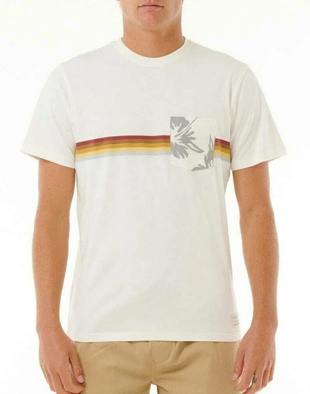 Camiseta Rip Curl Surf Revival Pocket Tee Hof - Bone