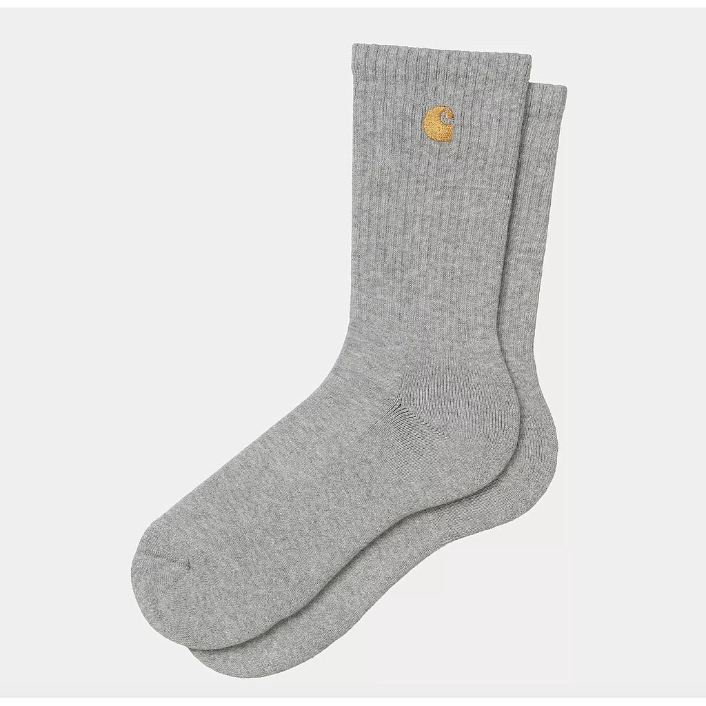 Calcetines Carhartt WIP Chase - Grey Heather/Gold