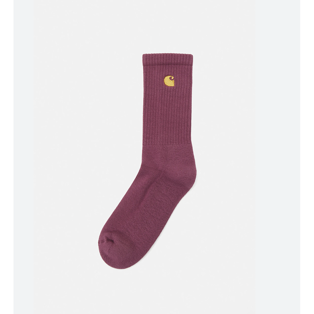 Calcetines Carhartt Wip Chase - Dusty Fuchsia/Gold