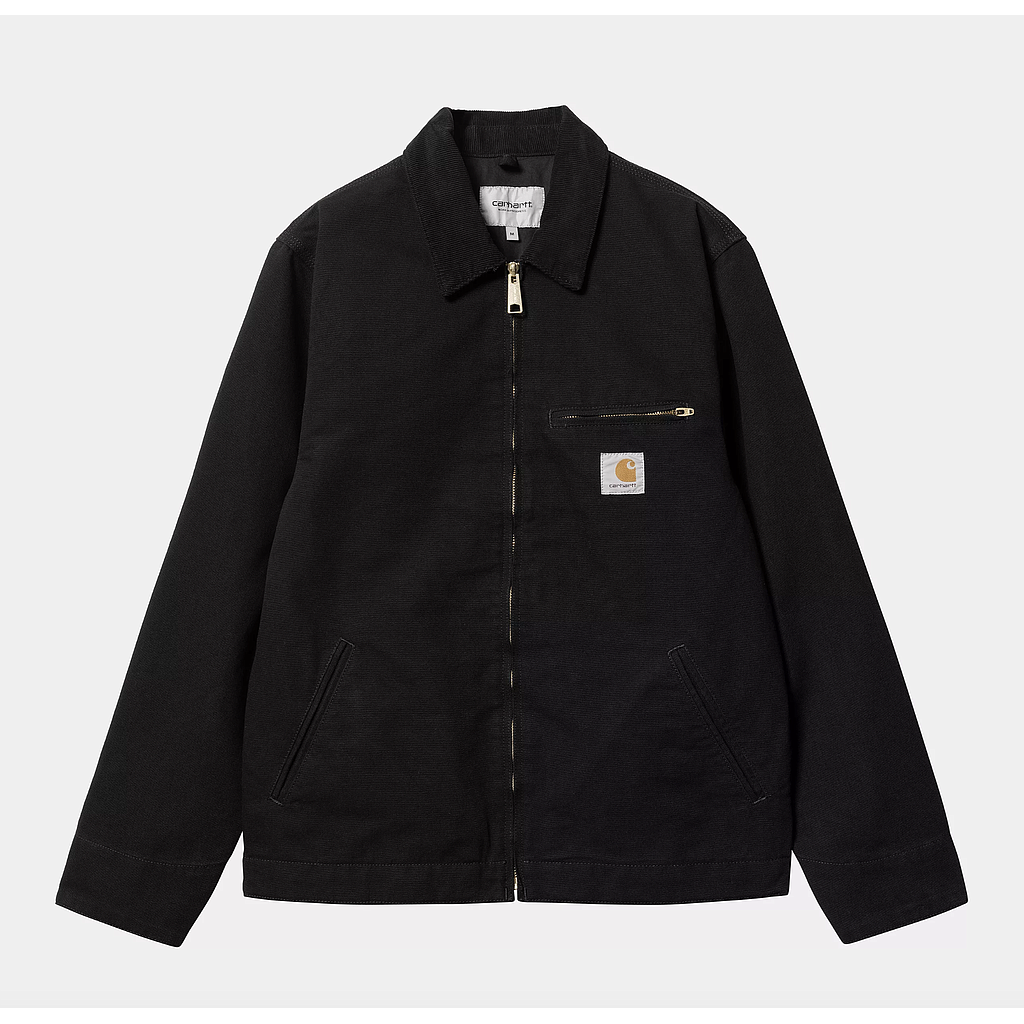 Chaqueta Carhartt WIP Detroit - Black/Black (Rinsed) [Sin Forro]