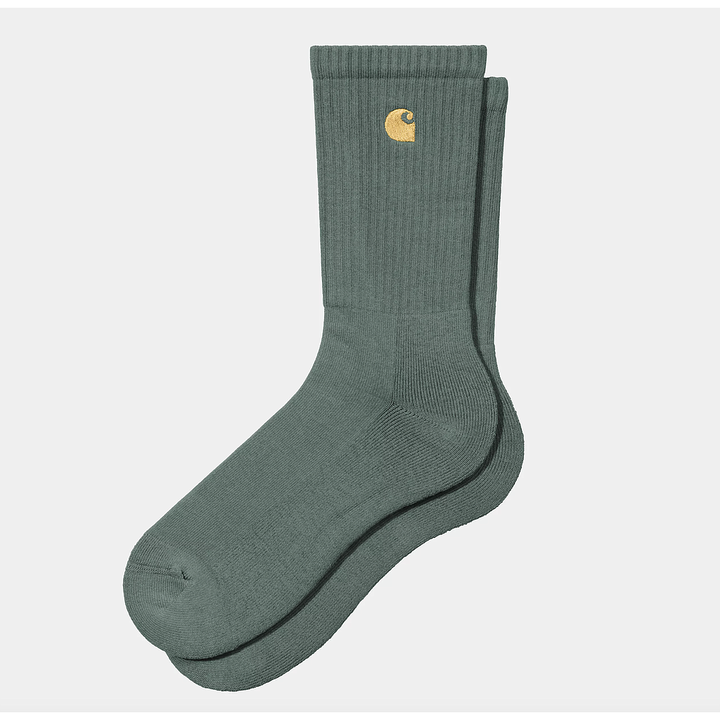 Calcetines Carhartt Wip Chase - Silver Pine/Gold