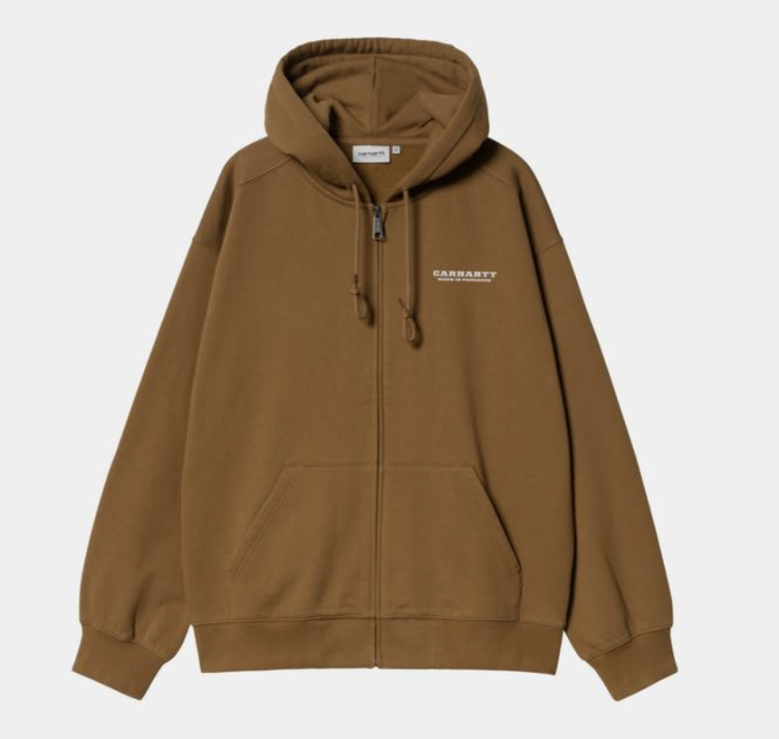 Sudadera con Cremallera Carhartt WIP Runaway - Hamilton Brown/White