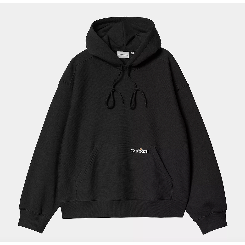 Sudadera con Capucha Carhartt WIP Label Script - Black