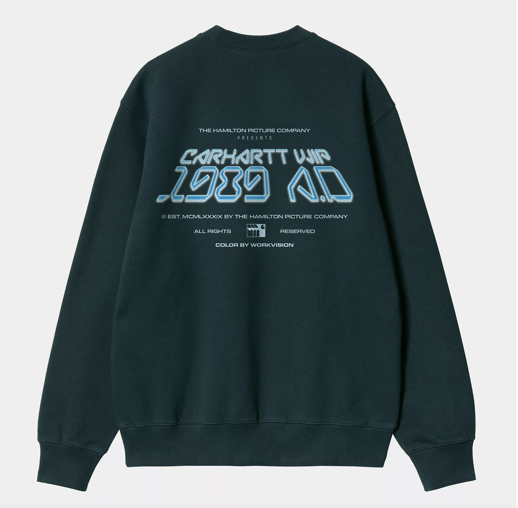 Sudadera Carhartt WIP Greatest Flicks - Deep Lagoon