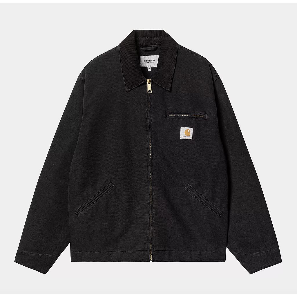 Chaqueta Carhartt WIP OG Detroit (Dearborn Canvas) - Black/Black (Aged Canvas)