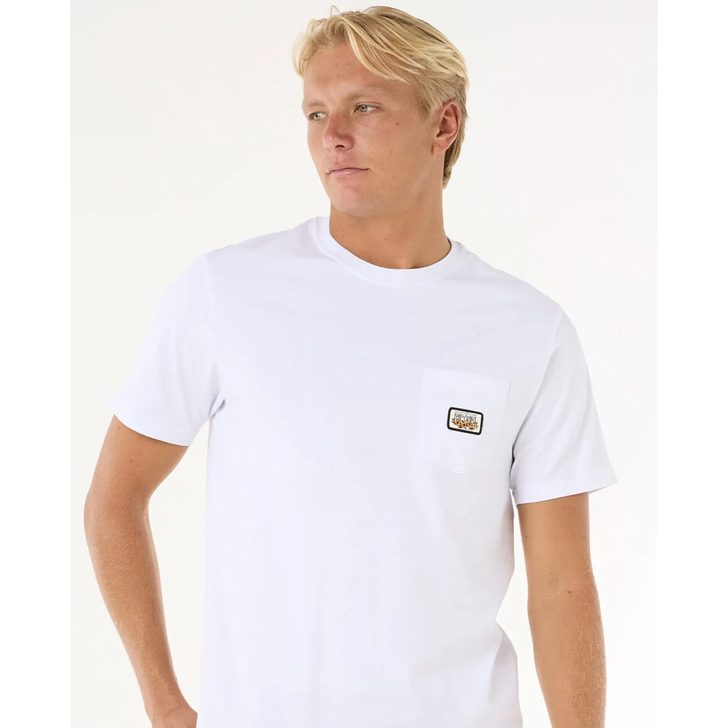 Camiseta Rip Curl Surf Paradise Badge Update - White