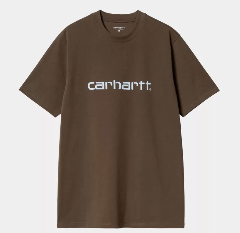 Camiseta Carhartt WIP Script - Liberica/Air Sky