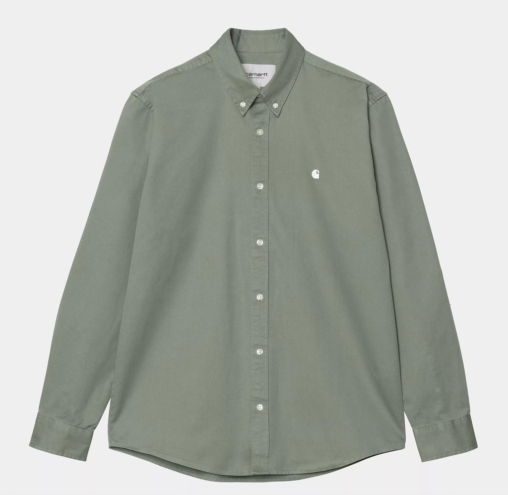 Camisa Carhartt WIP L/S Madison - Park/White