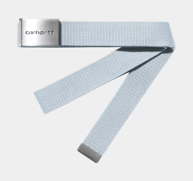 Cinturón Carhartt WIP Clip Belt Chrome - Air Sky