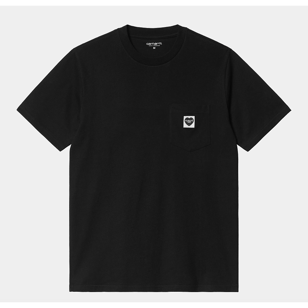 Camiseta Carhartt Wip Pocket Heart - Black/Black