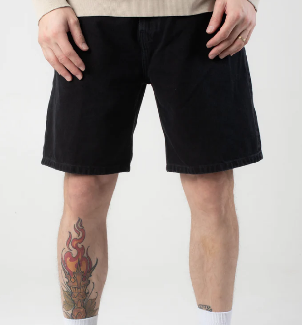 Pantalón Corto Carhartt WIP Nolan - Black Stone Wash