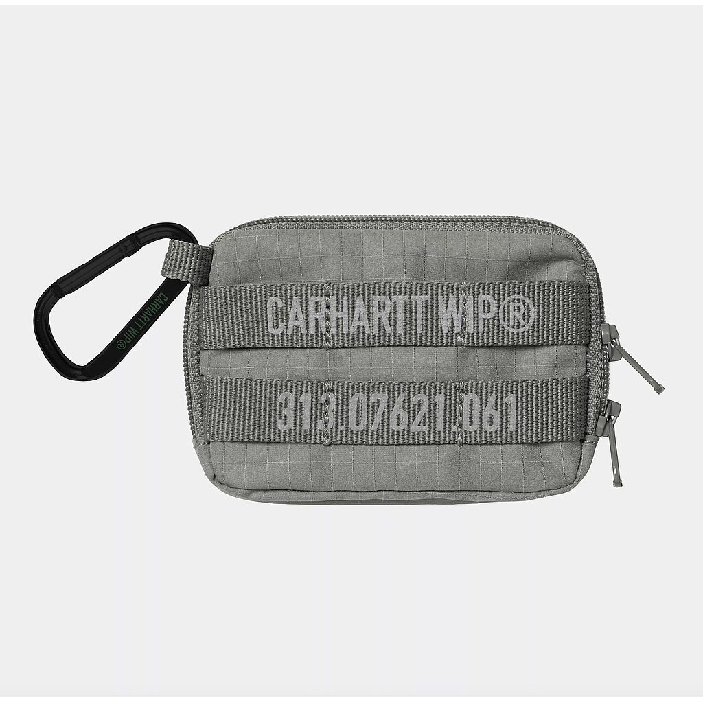 Cartera Carhartt WIP Tour Card Case Keychain - Smoke Green/Reflective
