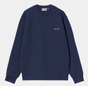 Sudadera Carhartt WIP Script Embroidery - Ink/Air Yellow