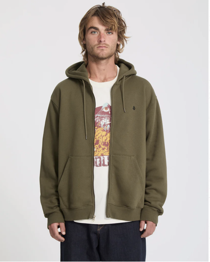 Sudadera Con Cremallera Volcom Single Stone - Sage Leaf