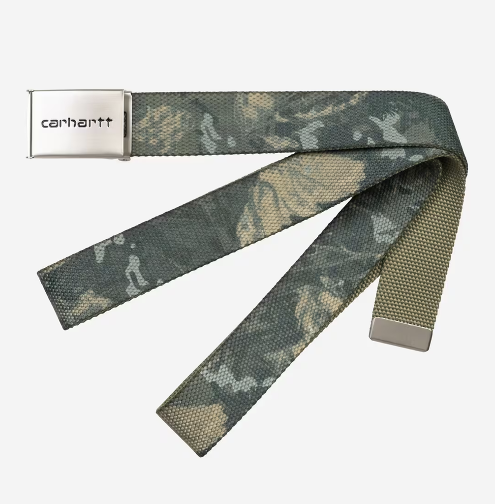 Cinturón Carhartt WIP Clip Belt Chrome - Camo Combi/Green