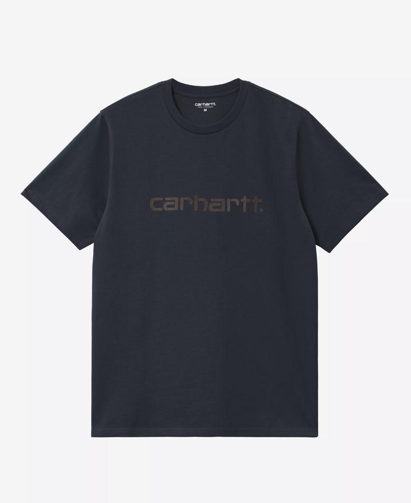 Camiseta Carhartt WIP Script - Deep Night/Palisander