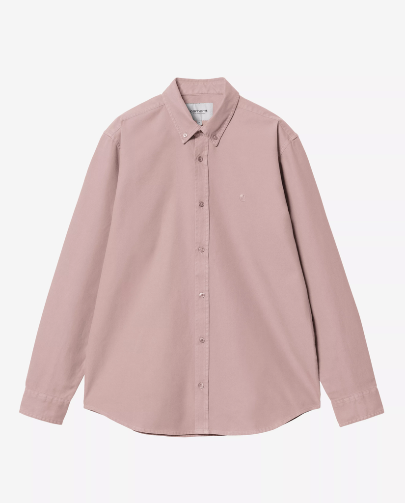 Camisa Carhartt WIP L/S Bolton - Glassy Pink (Garment Dyed)