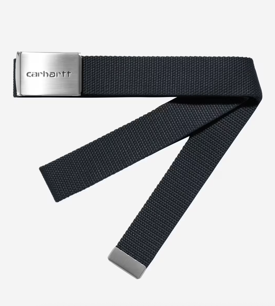 Cinturón Carhartt WIP Clip Belt Chrome - Deep Night