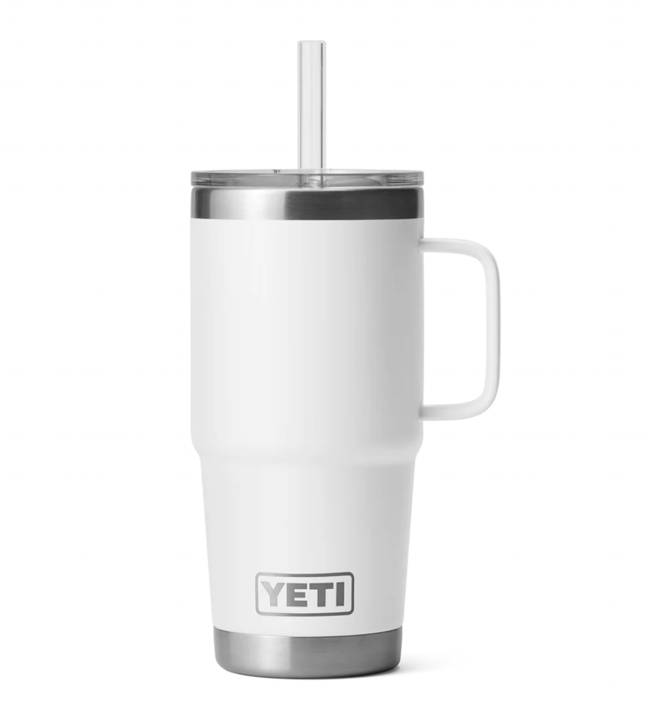 Taza con Pajita Yeti Rambler 25 oz (739 ml) - White