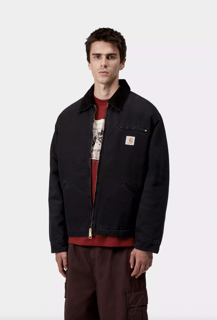 Chaqueta Carhartt WIP OG Detroit  - Black/Black, Stone canvas