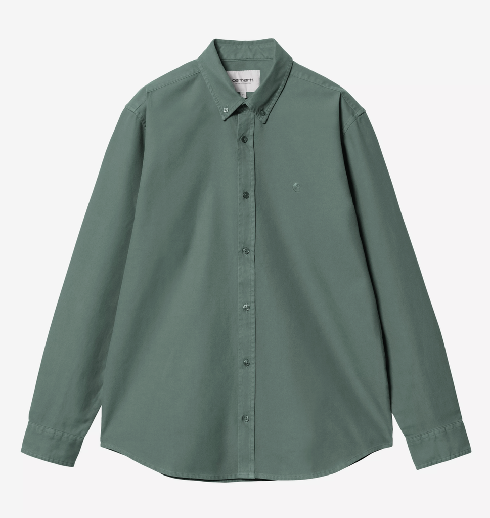 Camisa Carhartt WIP L/S Bolton - Silver Pine (Garment Dyed)