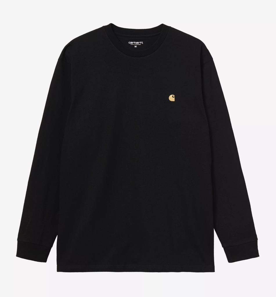 Camiseta Carhartt WIP L/S Chase - Black/Gold
