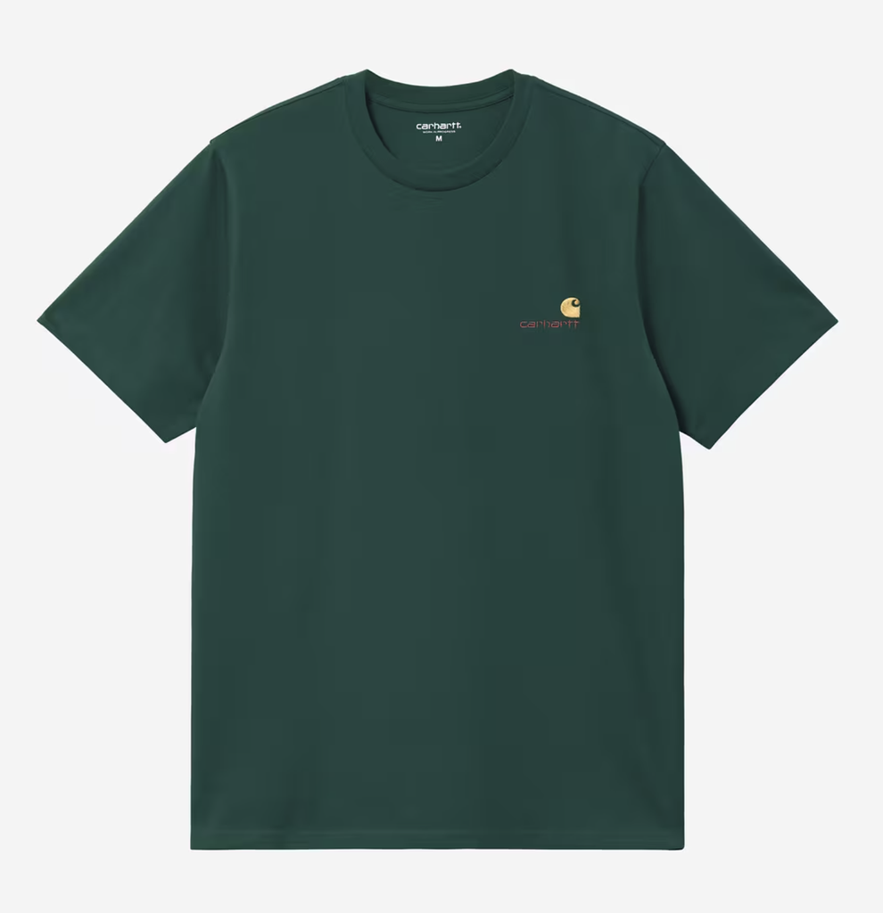 Camiseta Carhartt WIP American Script - Dark Fir