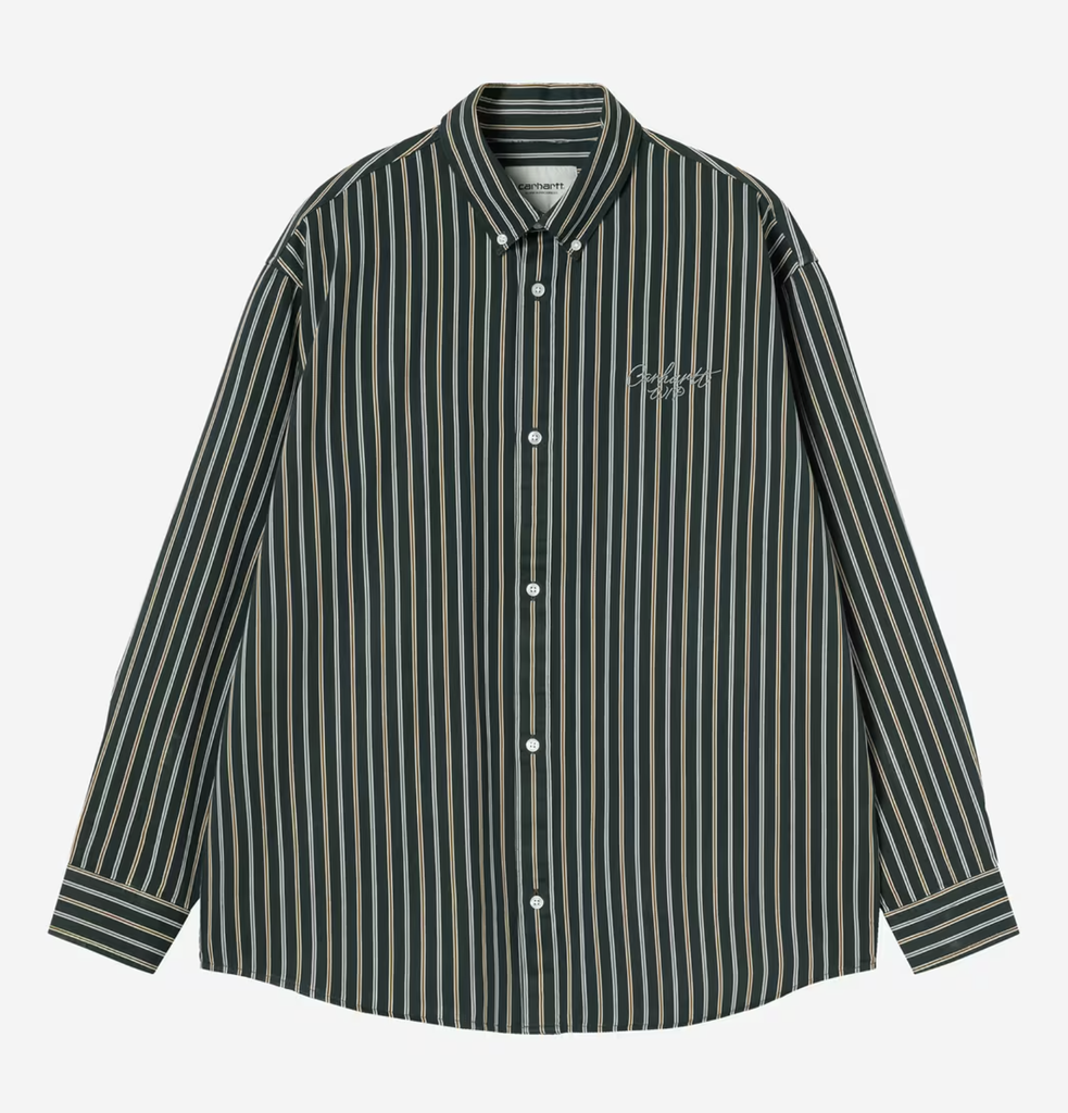 Camisa Carhartt WIP Palance - Palance Stripe/Deep Lagoon