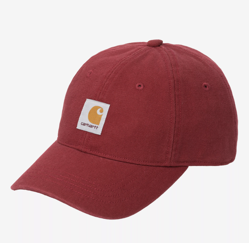Gorra Carhartt WIP Selby Canvas - Scarlet (Stone washed)