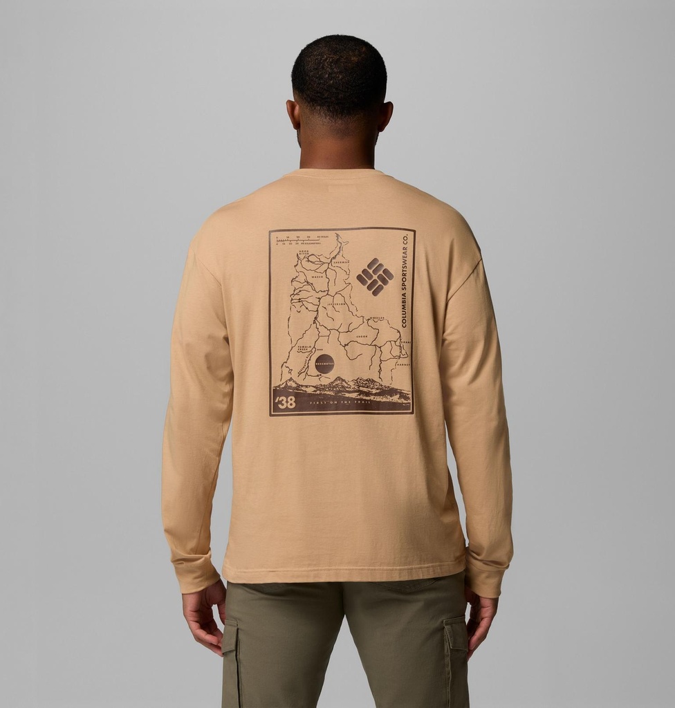 Camiseta Manga Larga Columbia Black Butte - Canoe/Trailmap