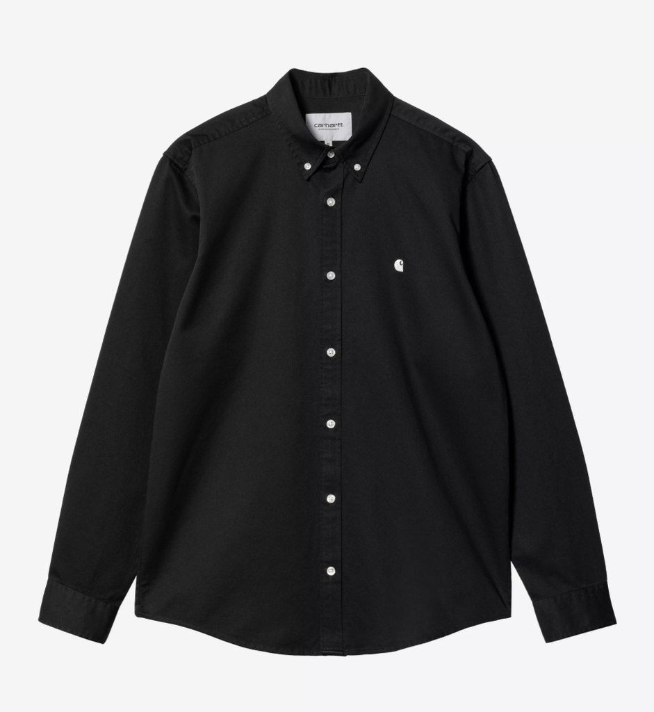 Camisa Carhartt WIP L/S Madison - Black/Wax