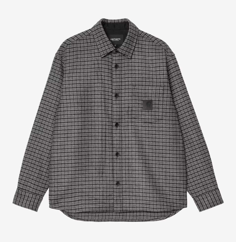 Camisa Carhartt WIP Lowis - Lowis Houndstooth/Grey Heather