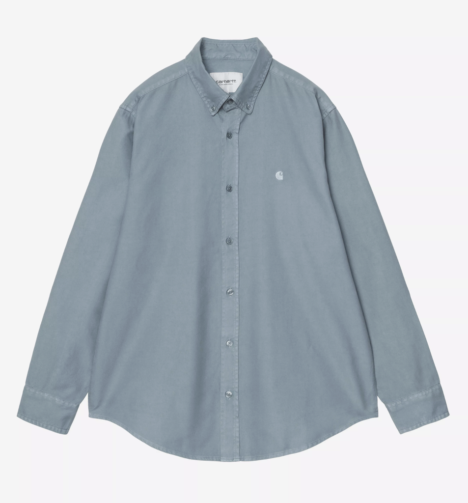 Camisa Carhartt WIP L/S Bolton - Velvet Blue (Garment Dyed)