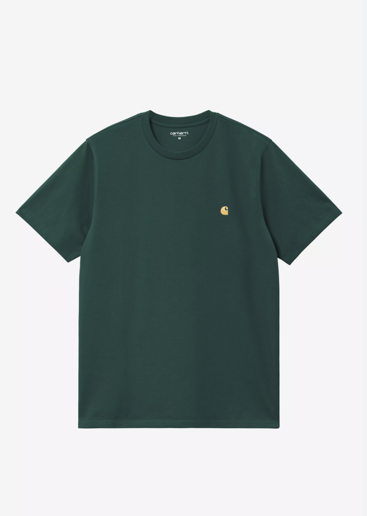 Camiseta Carhartt WIP Chase - Dark Fir/Gold