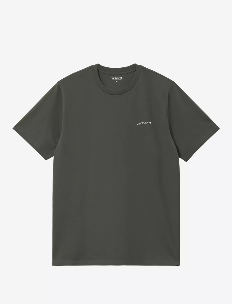 Camiseta Carhartt WIP Script Embroidery - Opuntia/White