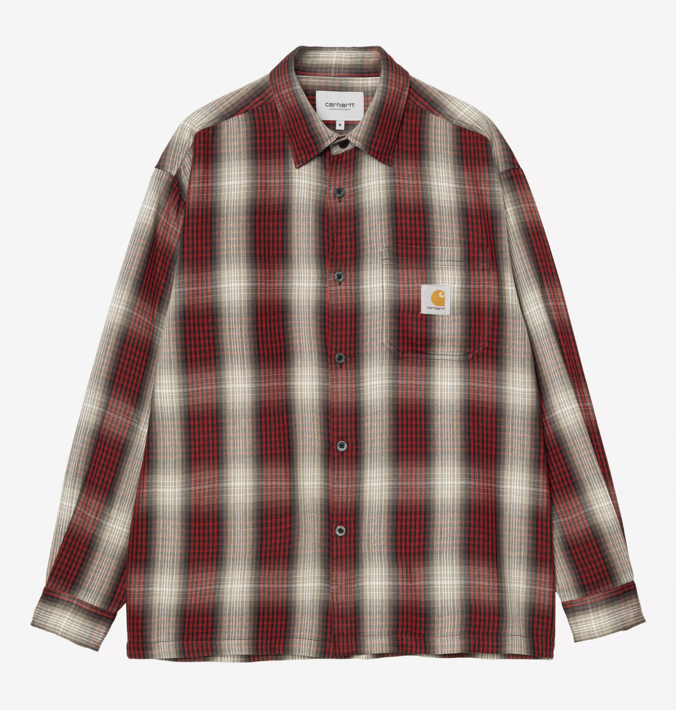 Camisa Carhartt WIP Harlin - Harlin Check/Chili Pepper