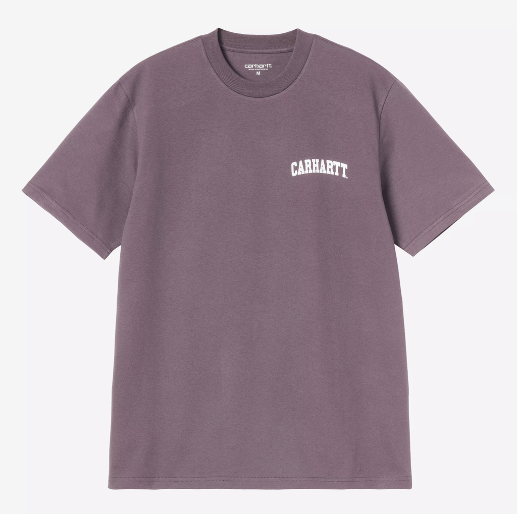 Camiseta Carhartt WIP University Script - Phlox/White