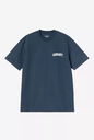 Camiseta Carhartt WIP University Script - Blue River/White