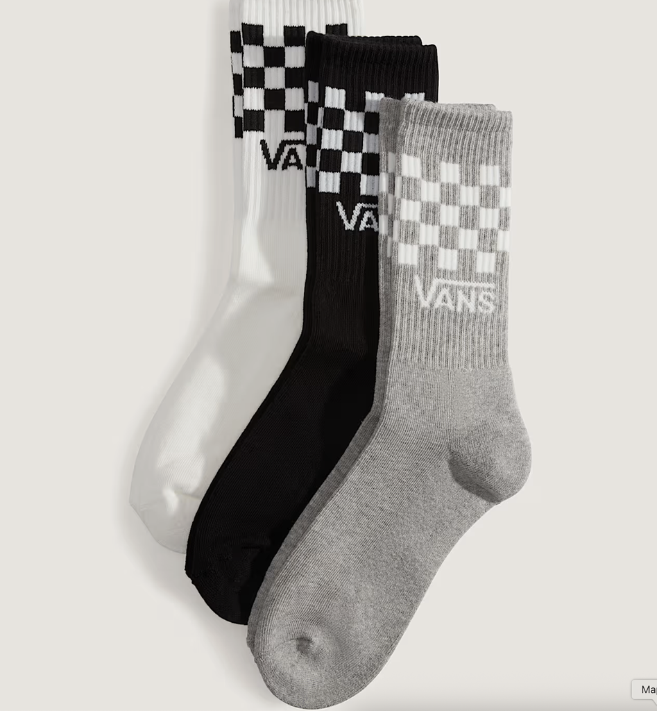 Calcetines Altos Vans Classic Check (3 pares)