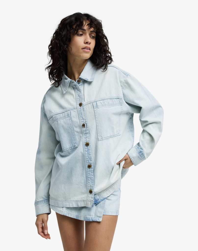 Sobrecamisa Oversize Billabong Jade Saltwashed - Blue Mist (bmt)
