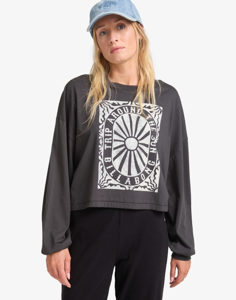 Camiseta de Manga Larga Billabong Trip Around - Off Black (ofb)