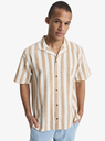 Camisa Quiksilver Sunset Song - Bone White Stripes Sunset (weg3)