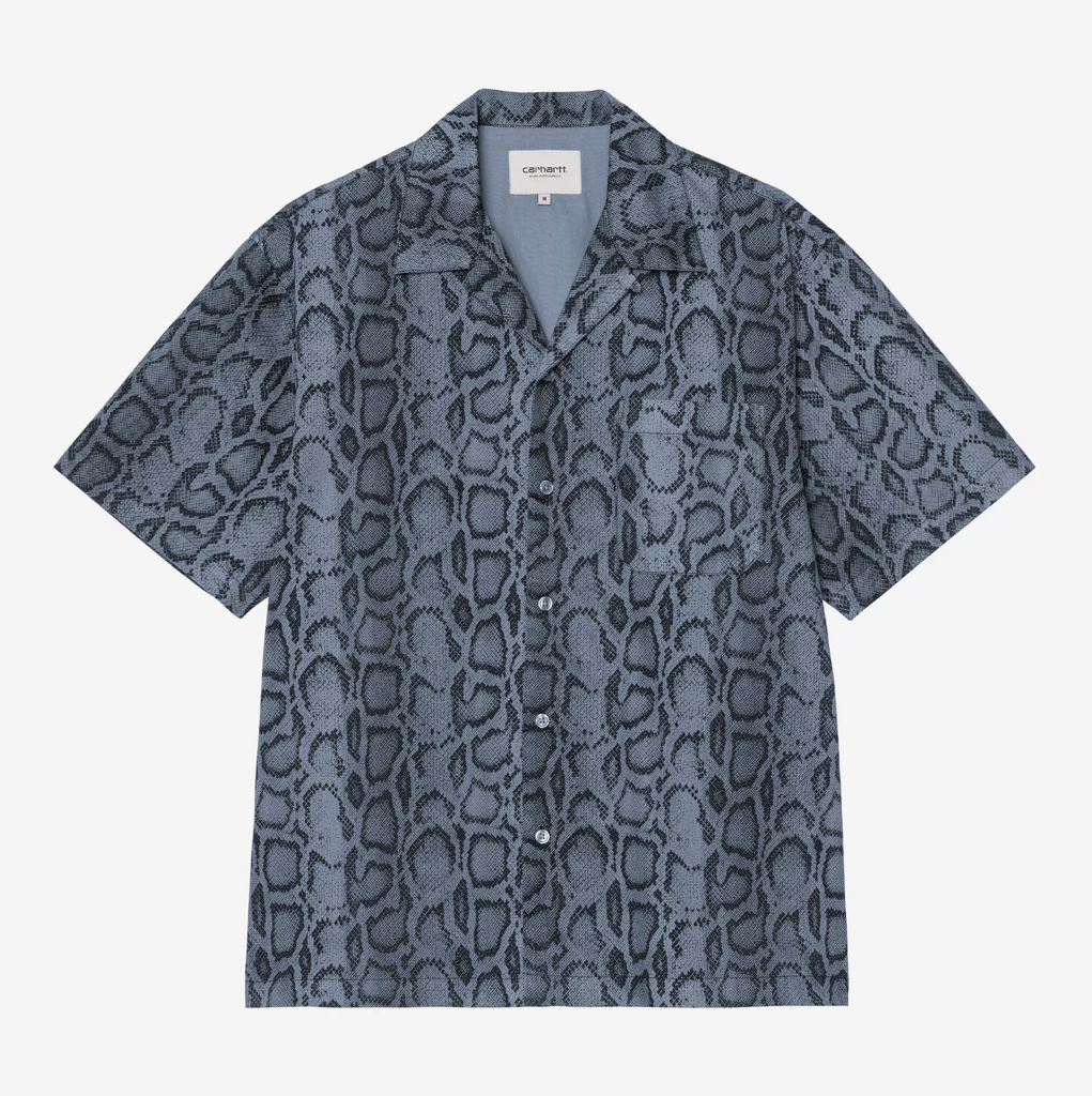 Camisa Carhartt WIP Snake Camo - Snake Camo/Velvet blue (Garment dyed)