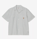 Camisa Carhartt WIP Leavel - Leavel Stripe, Blue River/Wax