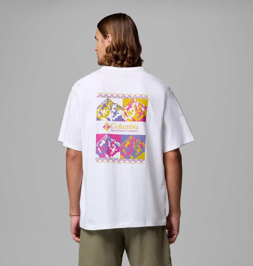 Camiseta Columbia CSC Heavyweight Iconic - White/Repeated Peaks