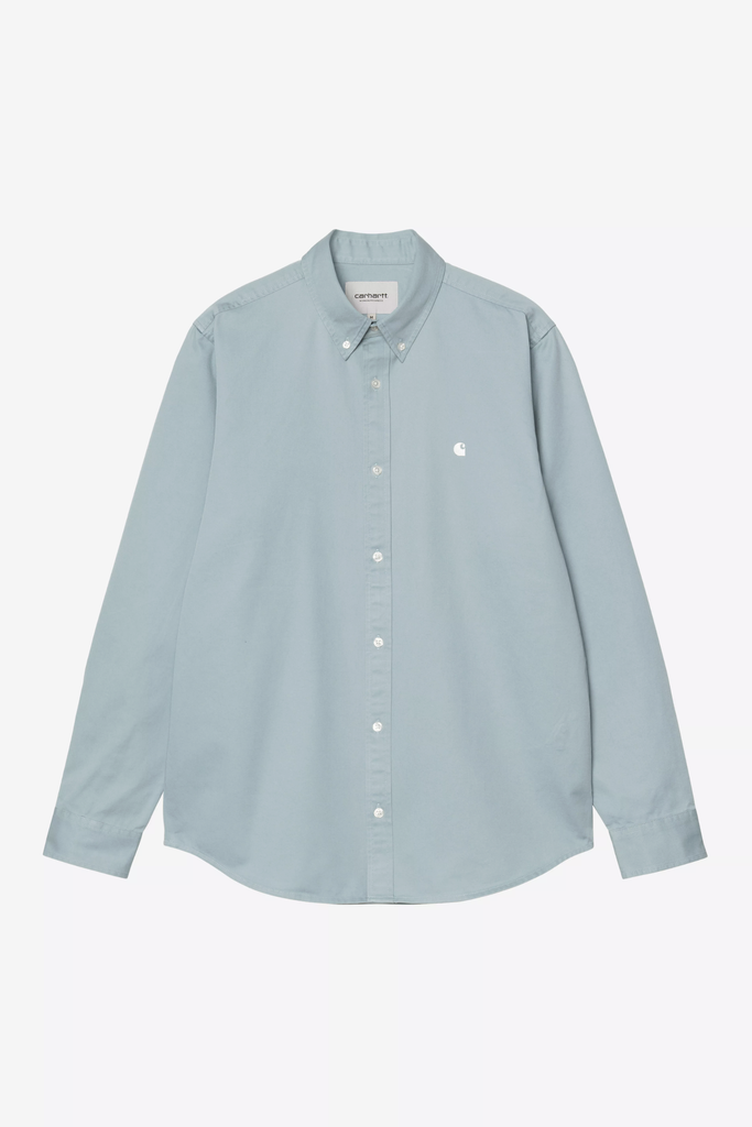 Camisa Carhartt WIP L/S Madison - Tourmaline/White