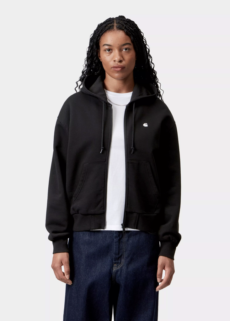 Sudadera con Cremallera Carhartt WIP W' Casey - Black/Silver (Mujer)