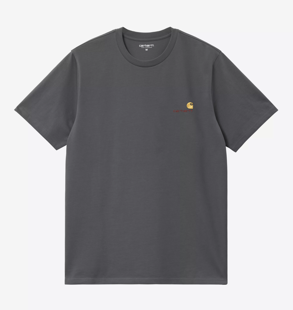 Camiseta Carhartt WIP American Script - Graphite