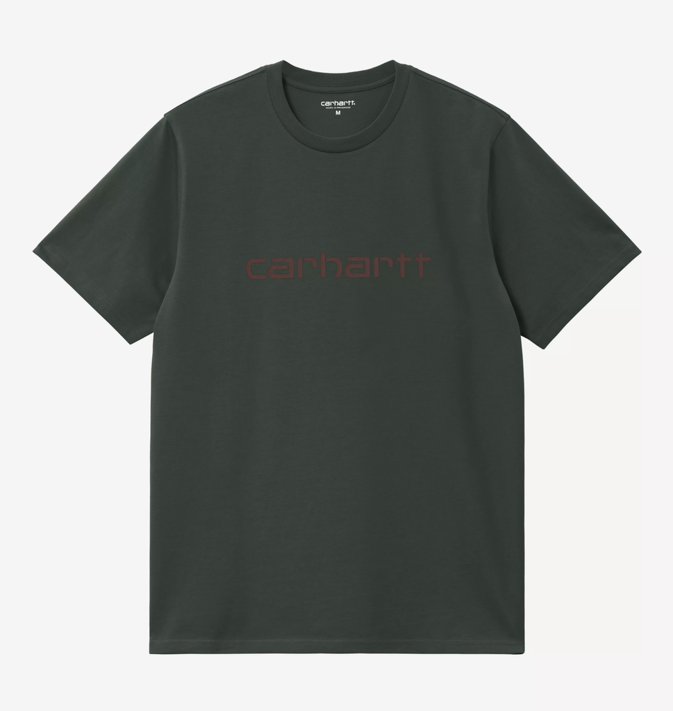 Camiseta Carhartt WIP Script - Dark Scarab/Palisander
