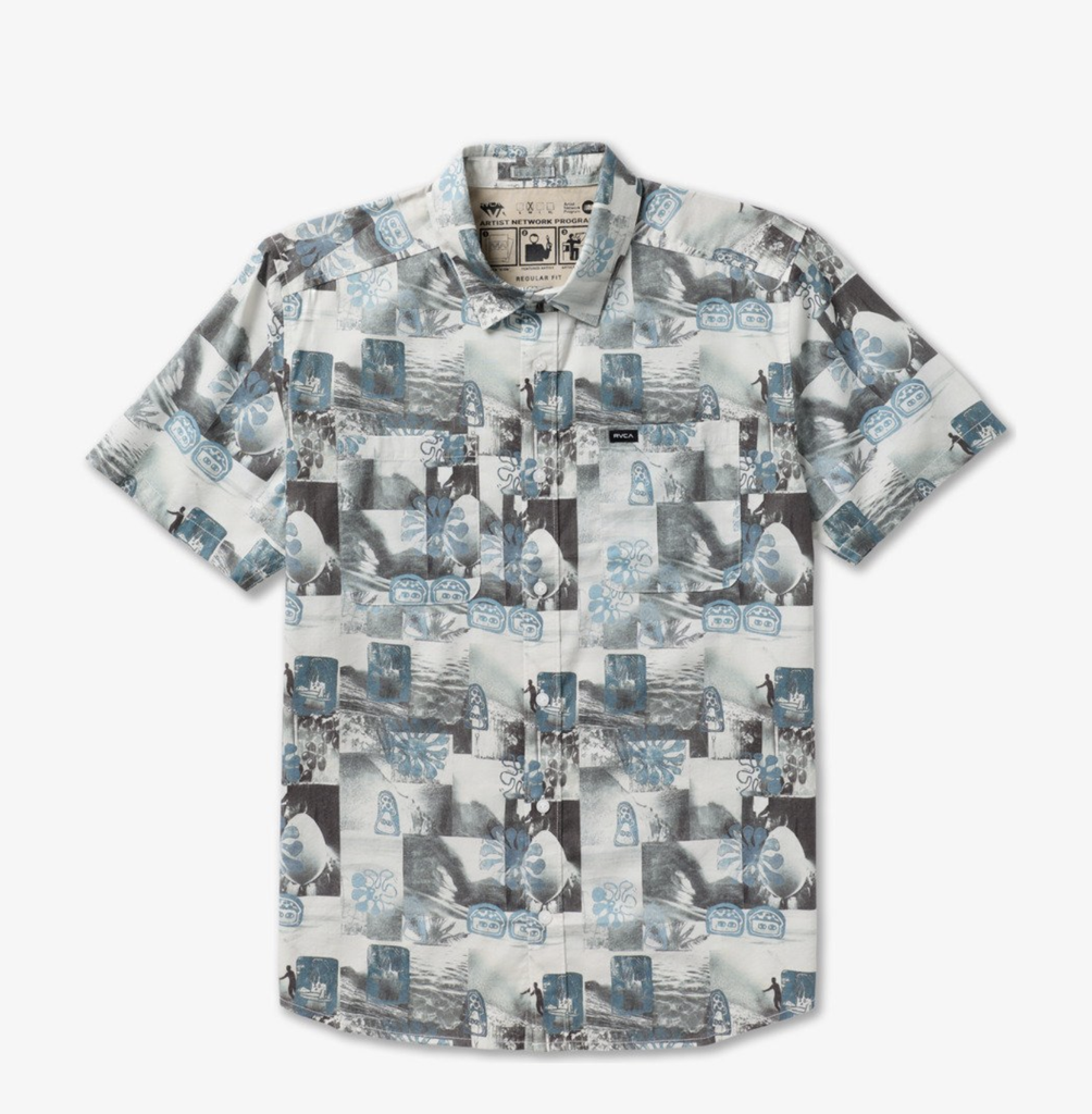Camisa RVCA Kauai Block Print Collage - Multi